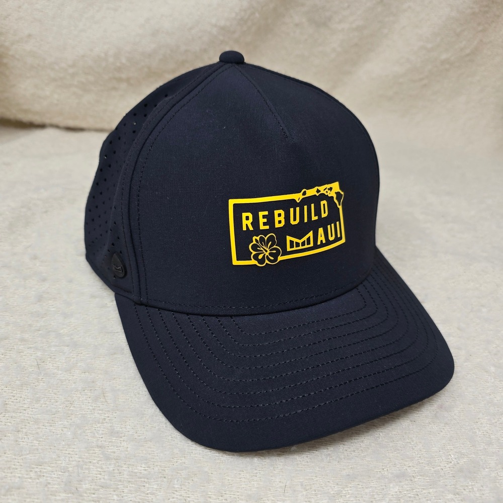 Melin Classic Fit Odyssey Hydro Snapback Hat Black Rebuild Maui Performance Cap